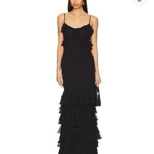Lovers + Friends Black Layered Maxi Dress